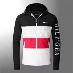 tommy hilfiger veste hiver hooded colorblock tech jacket noir